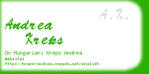 andrea kreps business card